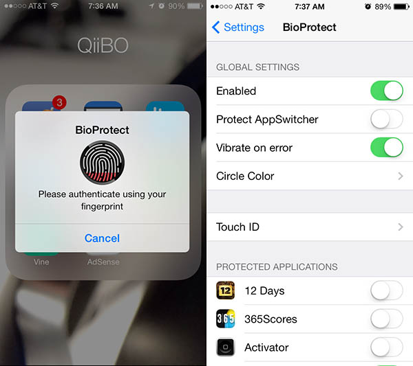 BioProtector — Cydia Tweak