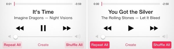 Beta 3 de iOS 7.1 — Music