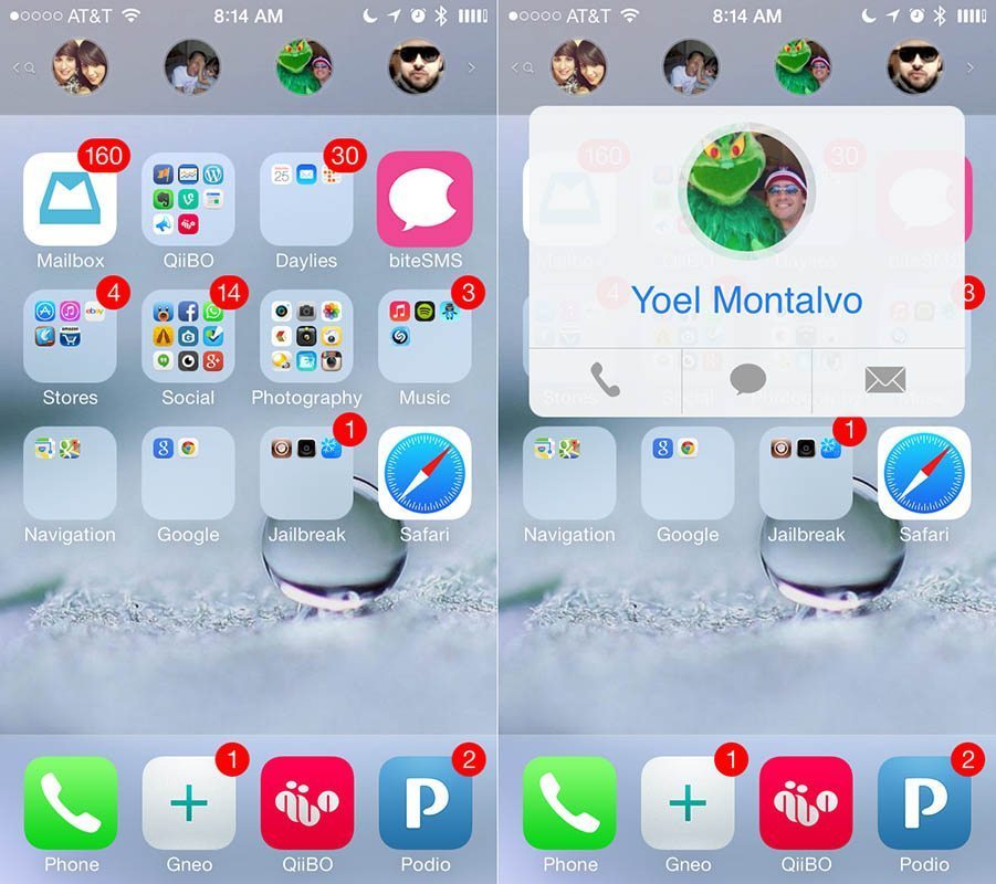 QuickContacts - Cydia tweak