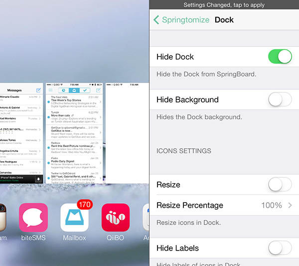 Springtomize 3 para iOS 7