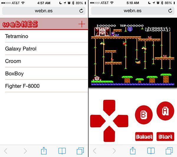 WebNES — Emulador NES para iPhone y iPad
