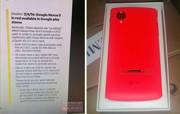 Nexus 5 rojo