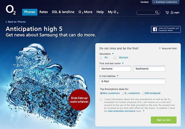 Samsung Galaxy S5 aprueba de agua teaser