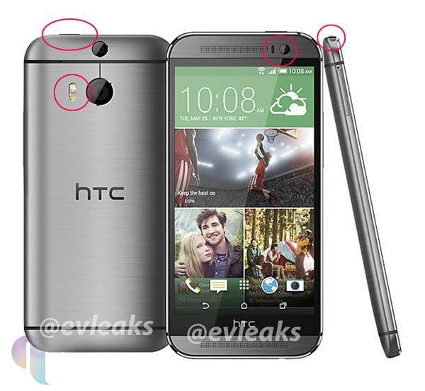 Mockup HTC M8 silver (Nuevo HTC One)