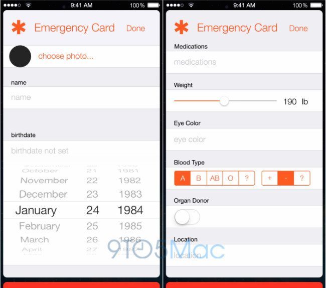 Mockups Healthbook iOS