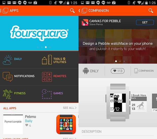 Pebble Appstore Android