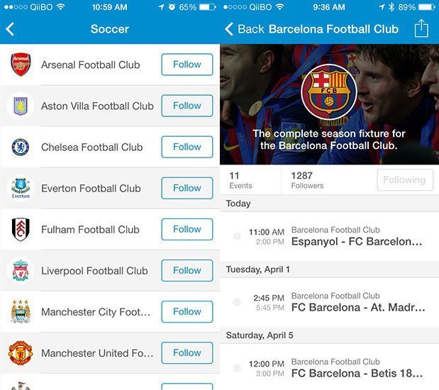 UpTo Calendar para iPhone