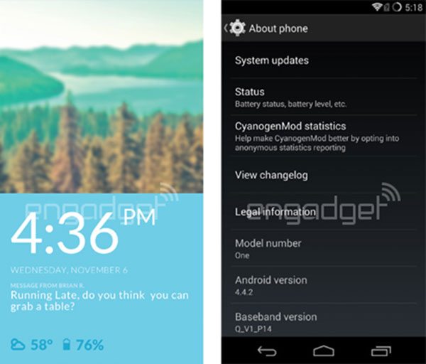 CyanogenMod 11S en el OnePlus One