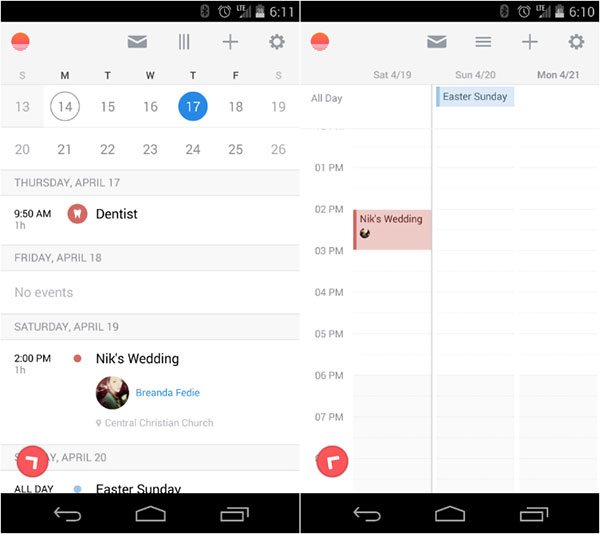 Sunrise Calendar para Android