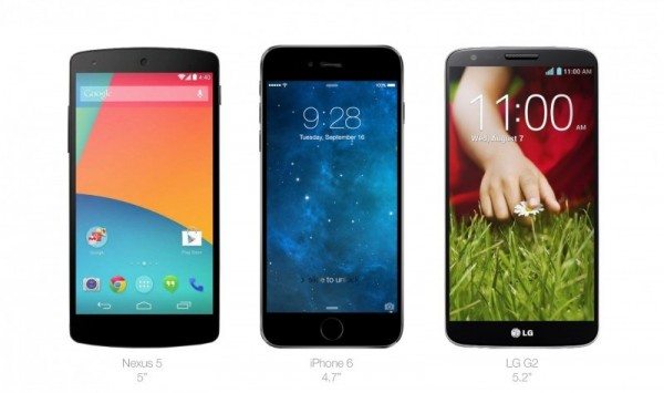 iPhone 6 vs Nexus 5 vs LG G2