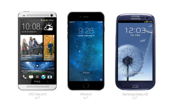 iPhone 6 vs Galaxy S III vs HTC One (M7)