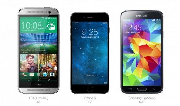 iPhone 6 vs Galaxy S5 vs HTC One (M8)