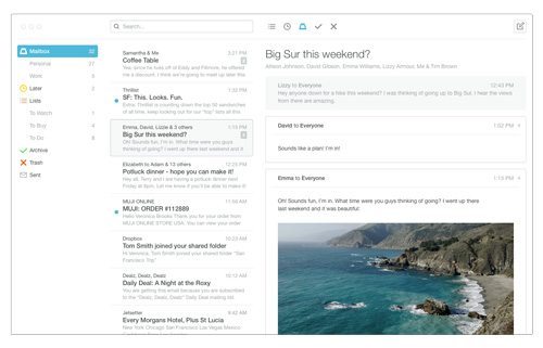 Mailbox para Android y Mac