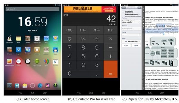 Cider permite correr apps de iOS en Android