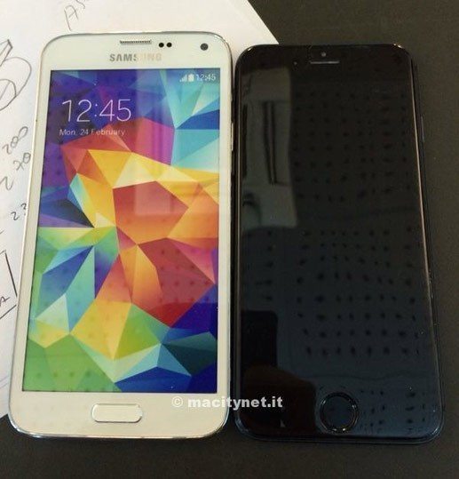 Prototipo iPhone 6 vs Galaxy S5