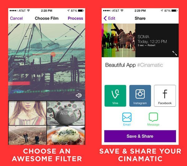 Cinamatic para iPhone