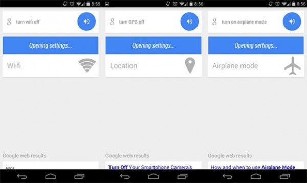 Comandos de voz Google Now