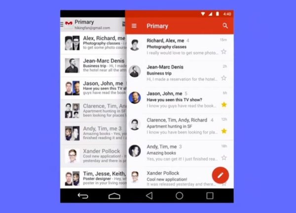 Gmail en Android L