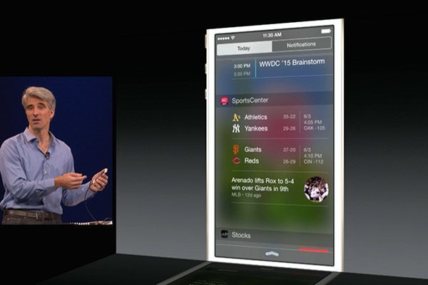 iOS 8 Notification Center