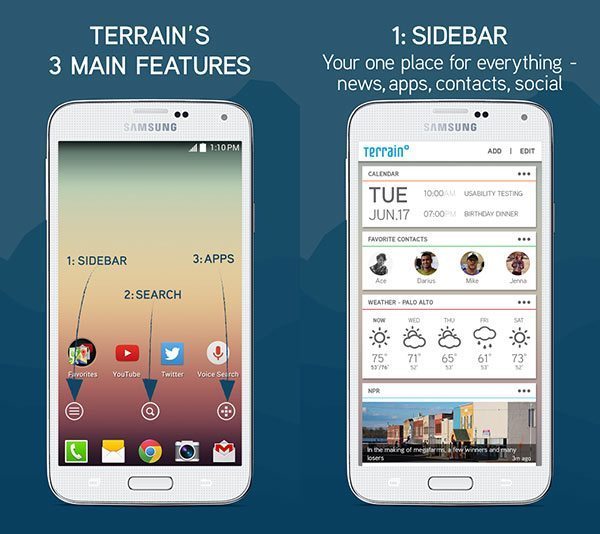 Samsung Terrain Home launcher
