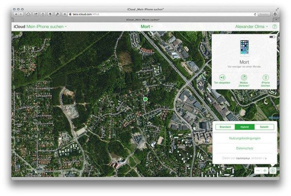 Apple Maps en iCloud Find my iPhone