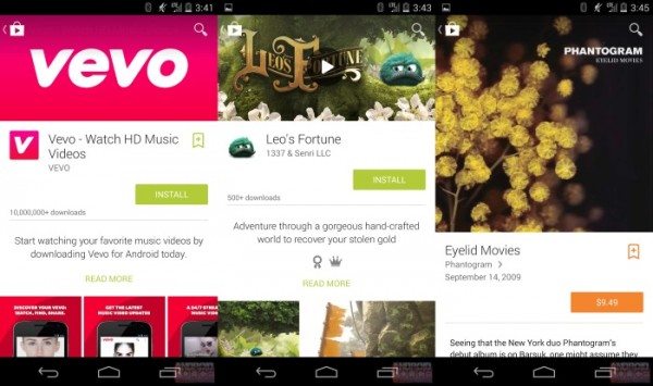Google Play Store Material Design