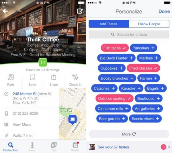 Nuevo Foursquare para iPhone y Android