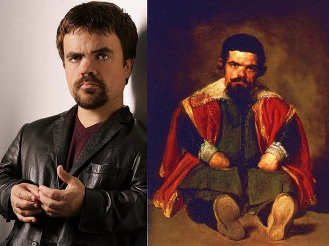 Peter Dinklage y el retrato de Sebastián de Morra hecho por Diego Velazquez