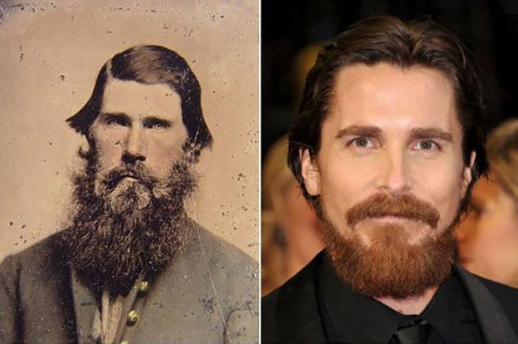 Christian Bale y un desconocido
