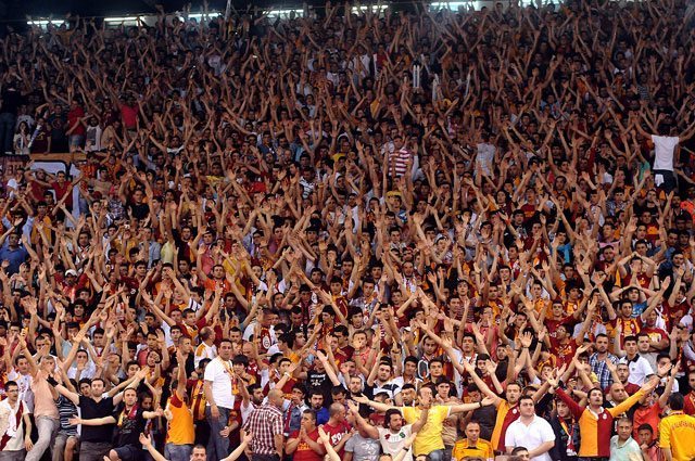 Fanaticada del Galatasaray.