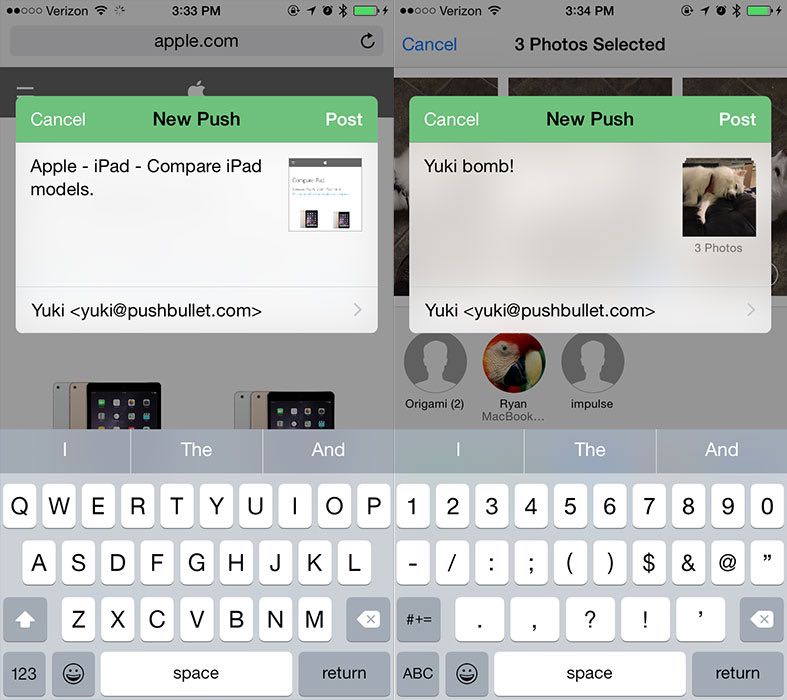 Pushbullet para iOS, Mac y Safari
