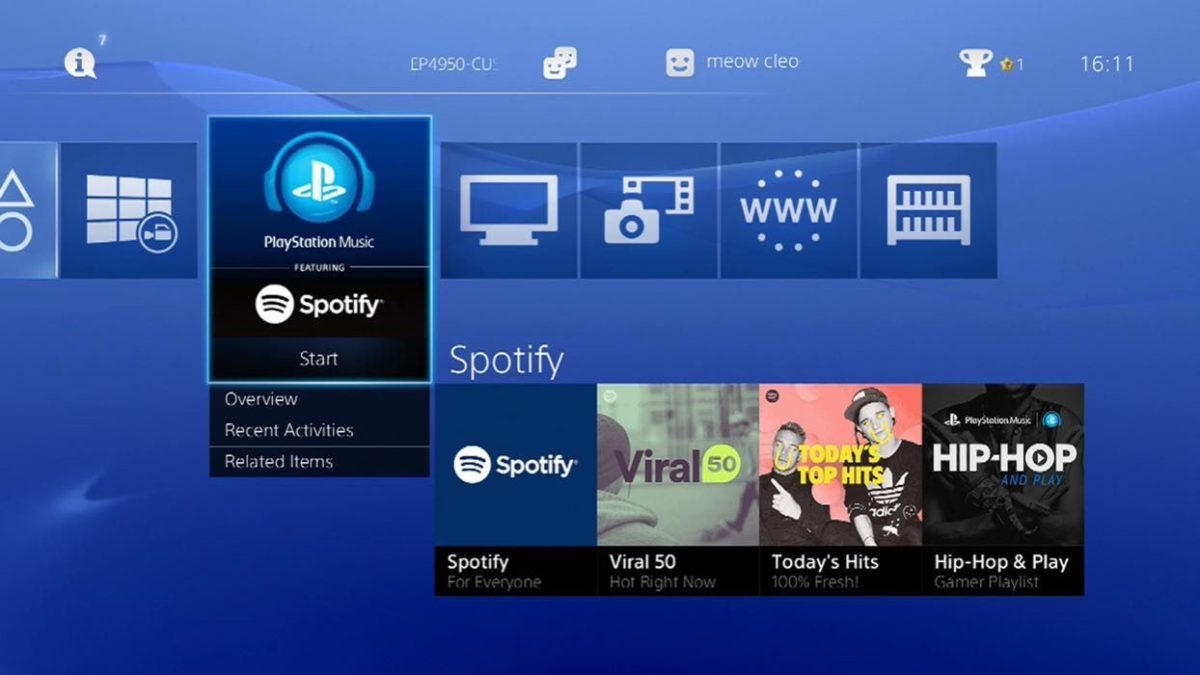 PLAYSTATION SPOTIFY