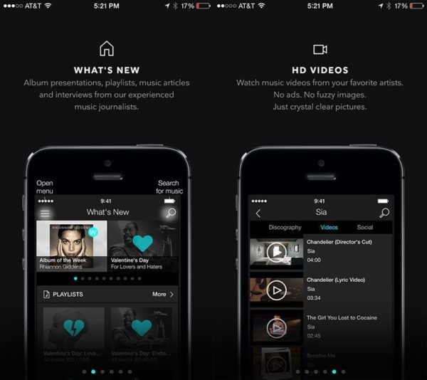 Nuevo Tidal para iOS y Android