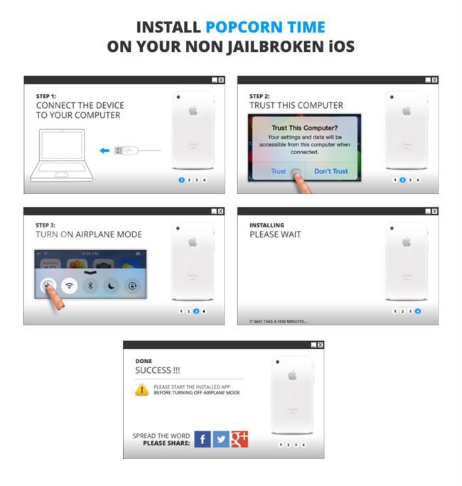Popcorn Time iOS iPhone iPad