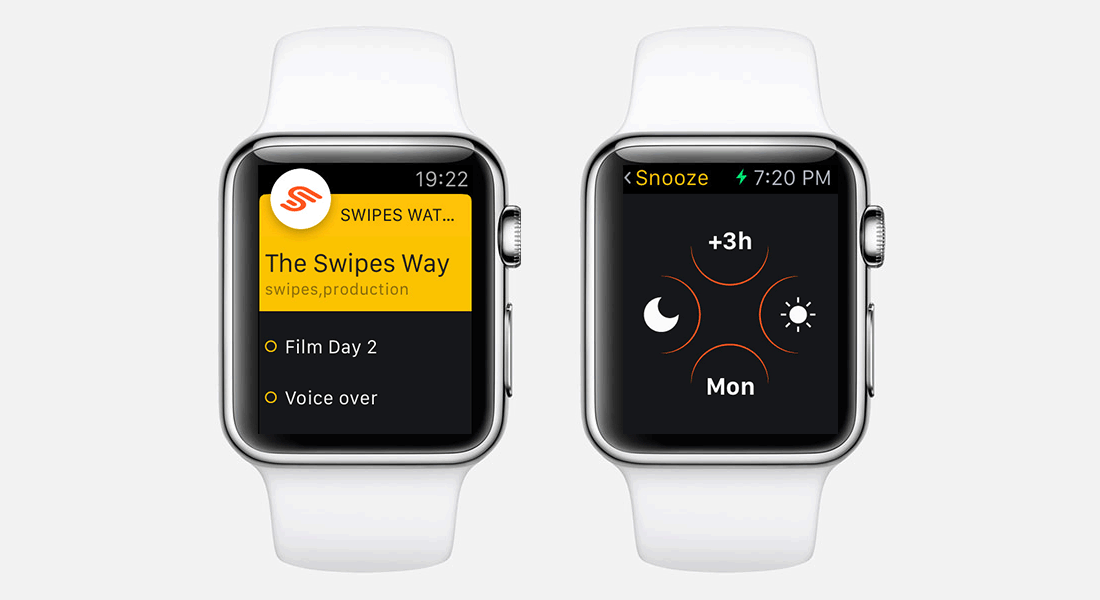 Aplicaciones Apple Watch: Swipes