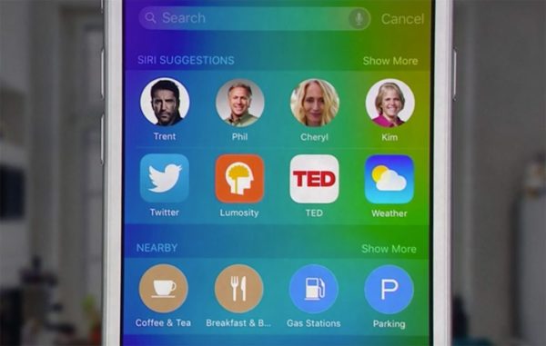 iOS 9 Siri Proactive Assistant