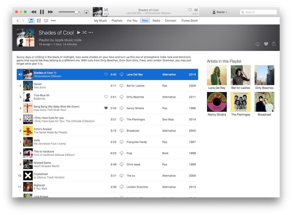 Apple Music Playlist - Shades of Cool