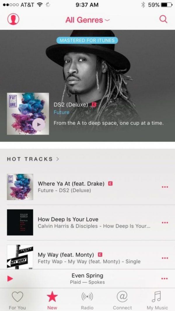 Apple Music Sección New