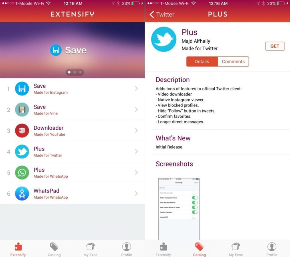 Extensify - Tweaks para iPhone sin Jailbreak