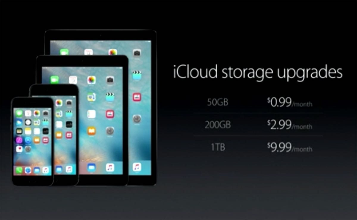 Precios iCloud nuevos planes