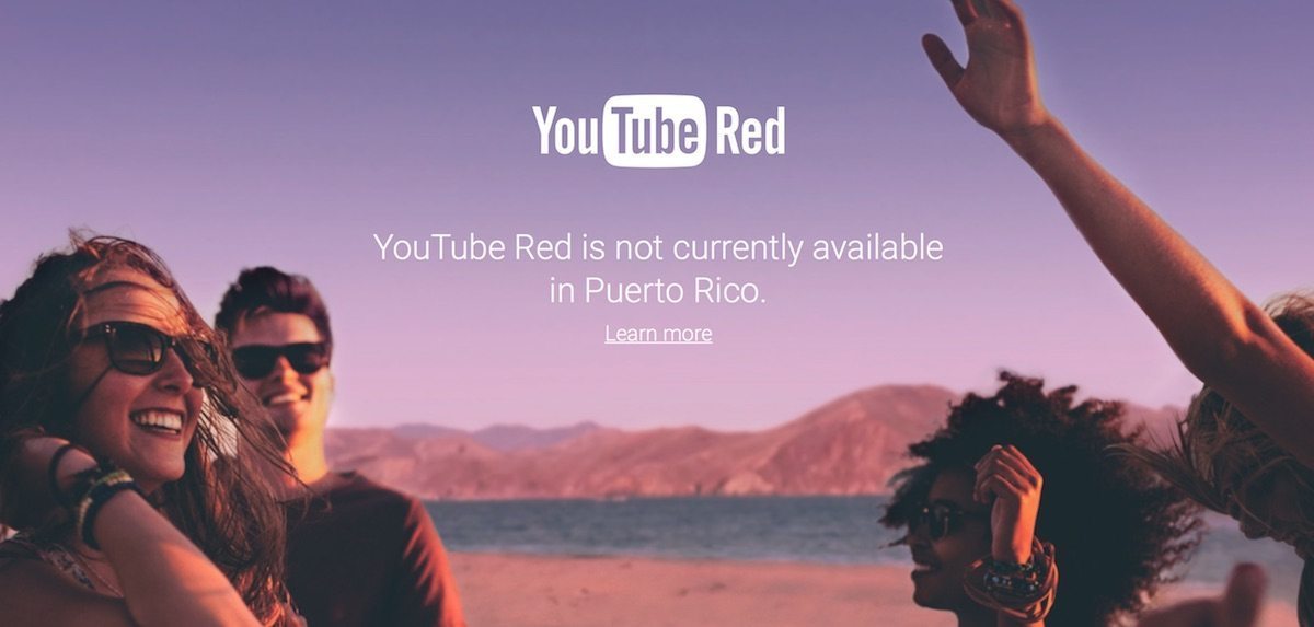 YouTube Red no disponible en Puerto Rico