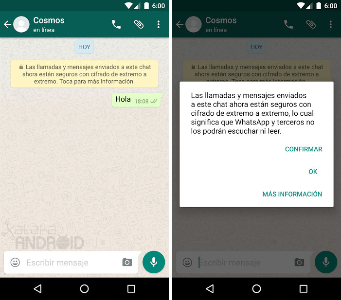 WhatsApp ahora es mas segura gracias al cifrado