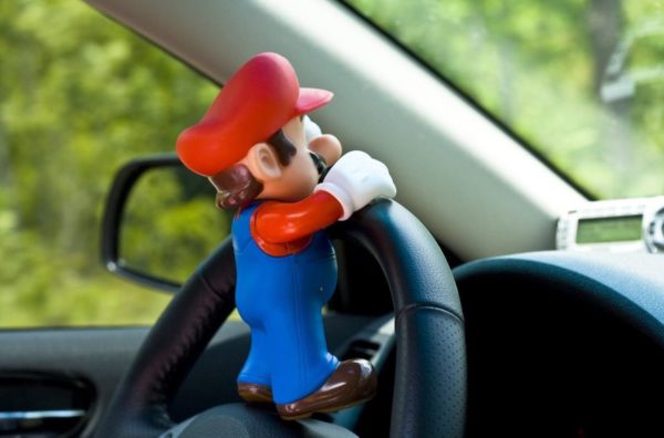 Tesla Model S Mario Kart easter egg