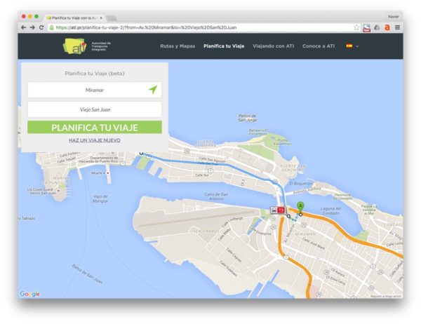 Google Transit en Puerto Rico ATI