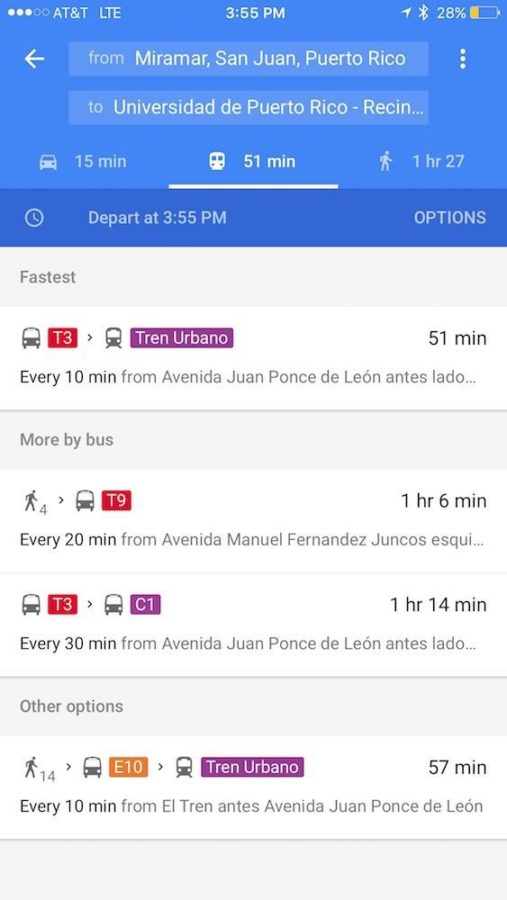 Google Transit en Puerto Rico ATI