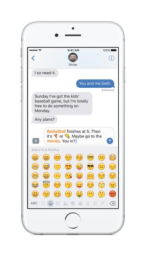 Emojis en iMessage iOS 10