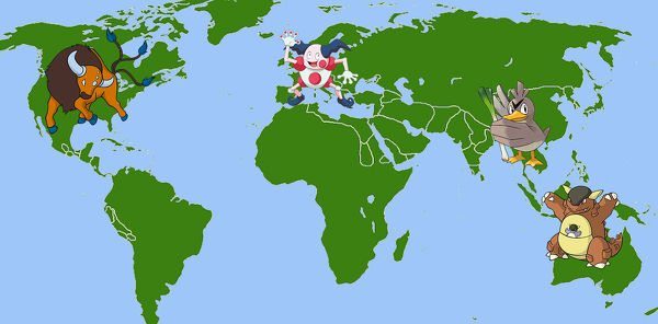 Pokémon exclusivos región Pokémon Go