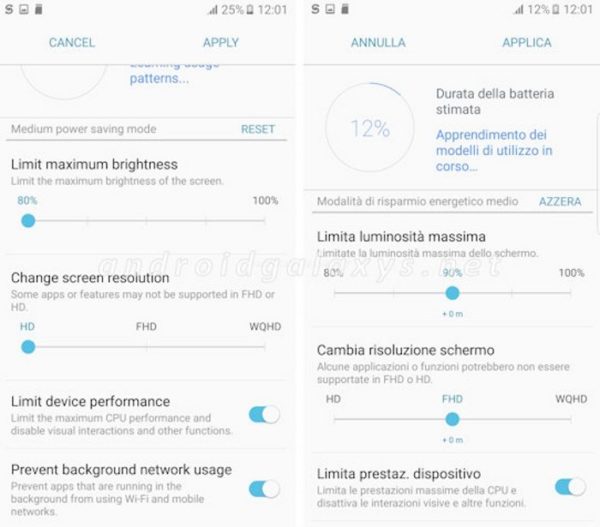 Galaxy Note 7: Modo de ahorro de batería permitiría bajar la resolución de Full HD a HD