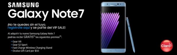 Pre-venta Samsung Galaxy Note7 Claro Puerto Rico