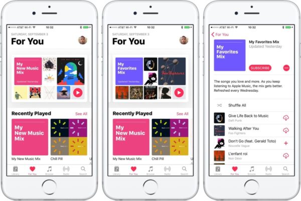 Apple Music nuevas listas personalizadas iOS 10